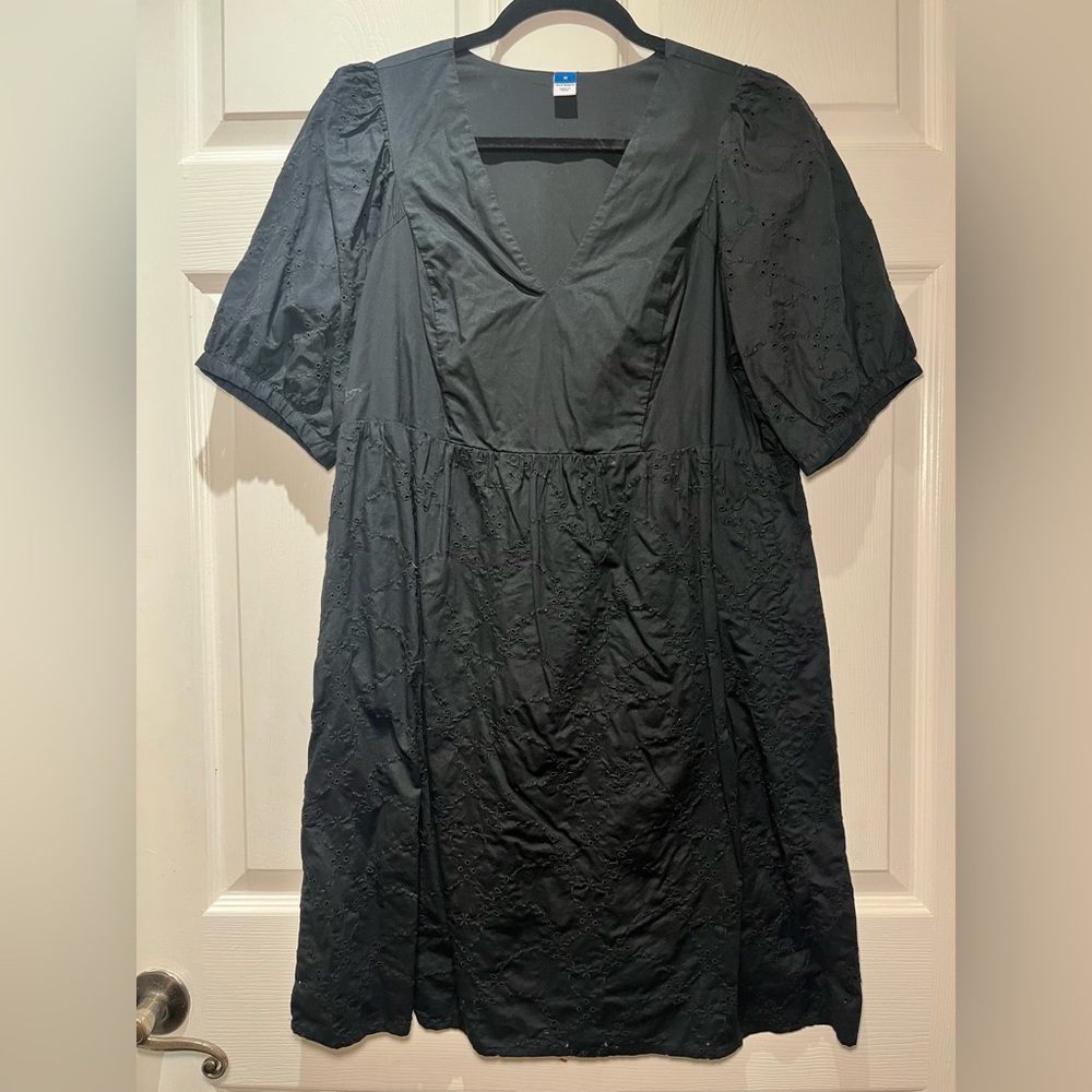 Old Navy Classic Black Dress with Eyelet Detailing